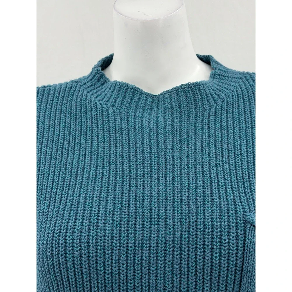 Free People Beach Sweater Womens Medium Teal Freya Oversized Boho Pullover Knit